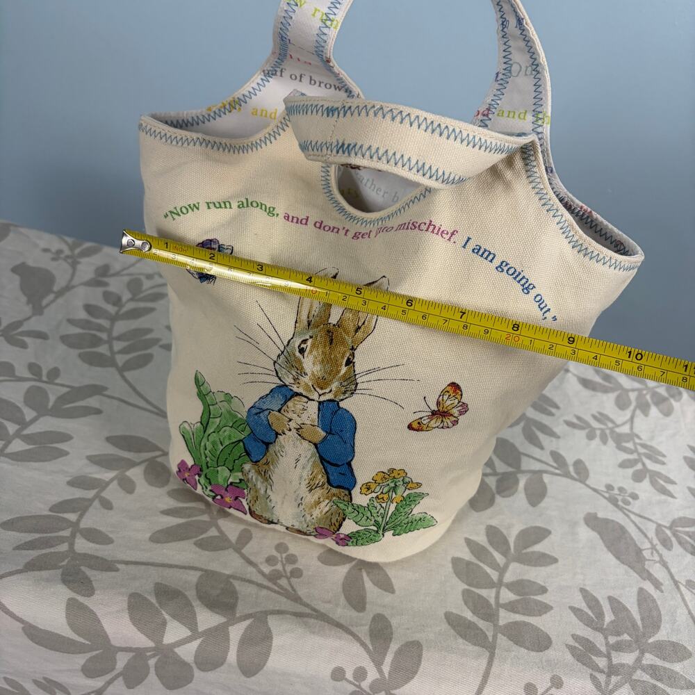 Peter Rabbit Beatrix Potter Tote Bag Cottagecore Garden Bunny Book Print easter - Picture 10 of 10
